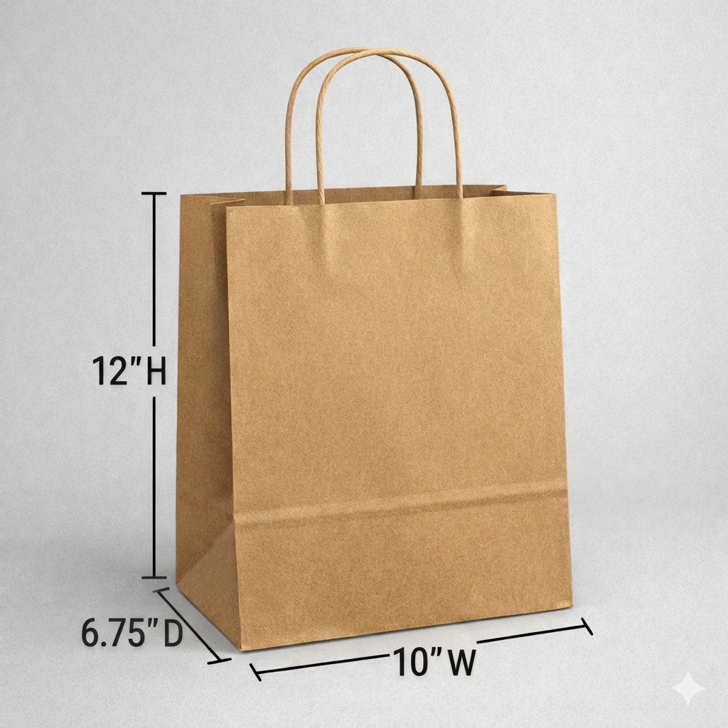 Custom Twisted-handle Paper Bags  | 2-side Print
