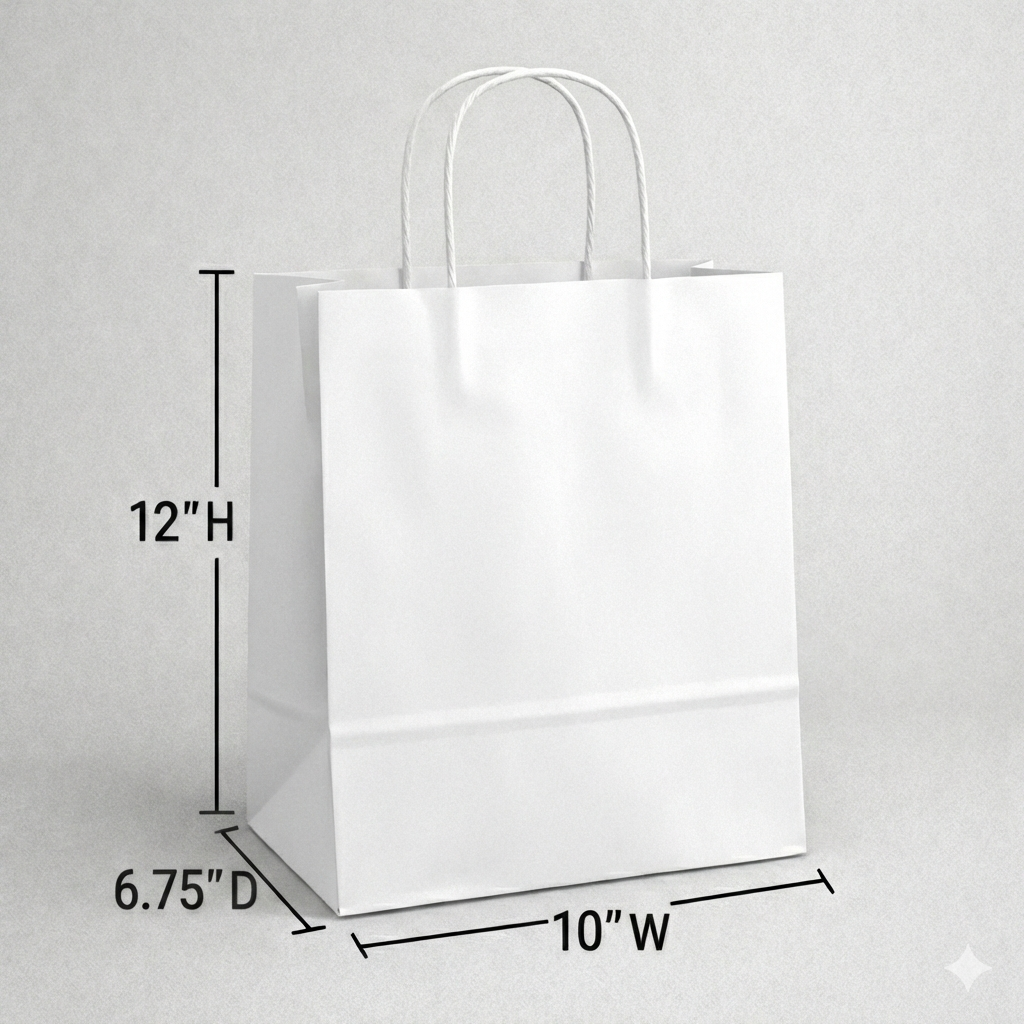 Custom Twisted-handle Paper Bags  | 2-side Print