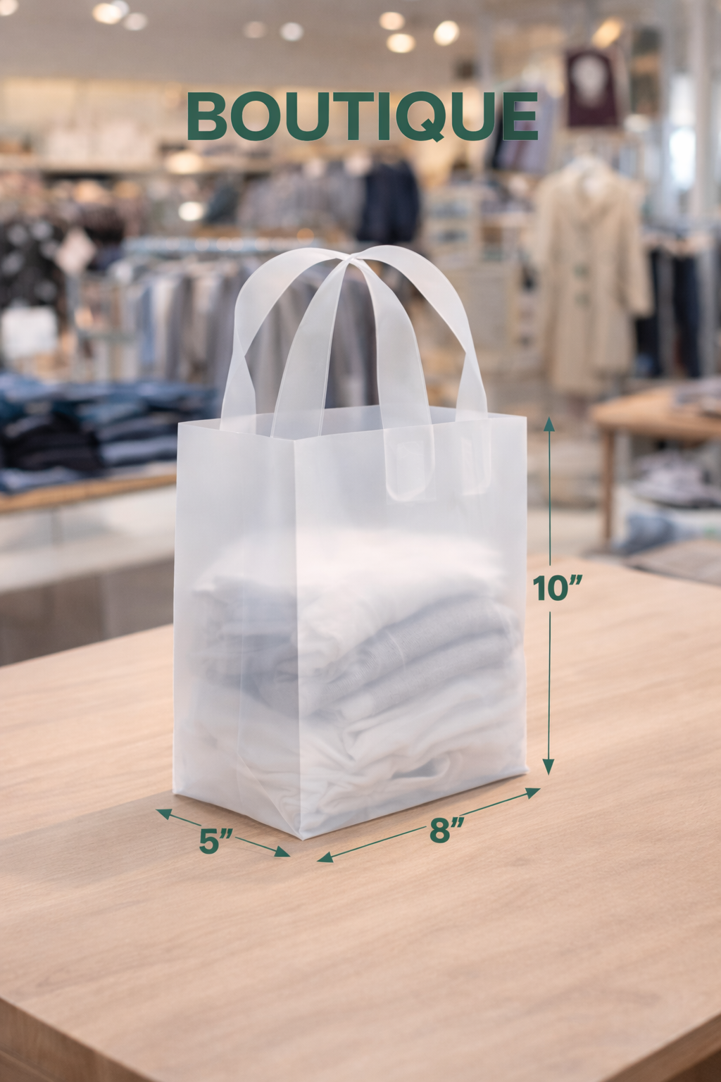 Frosted Plastic Shopping Bags
