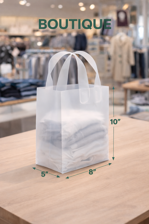Frosted Plastic Shopping Bags