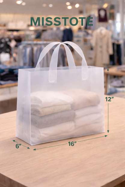 Frosted Plastic Shopping Bags