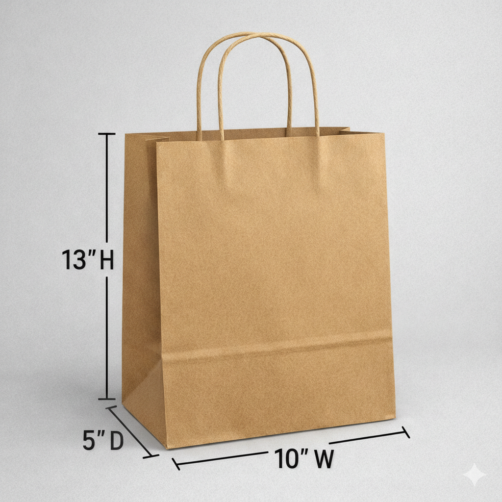 Custom Twisted-handle Paper Bags  | 2-side Print