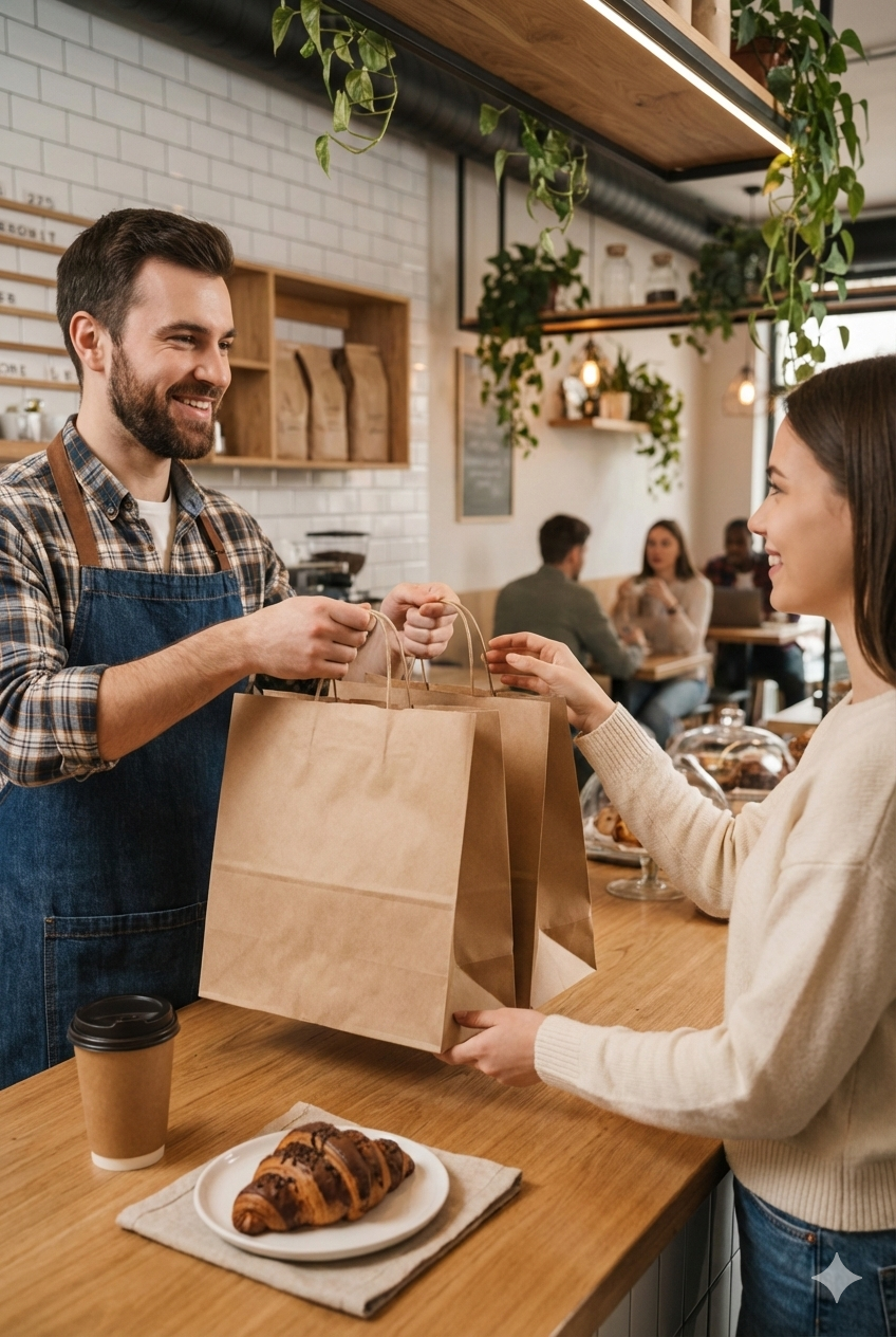 Custom Twisted-handle Paper Bags  | 2-side Print