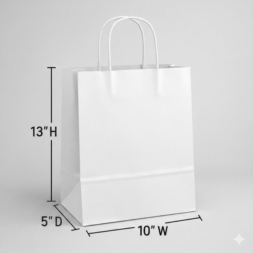 Custom Twisted-handle Paper Bags  | 2-side Print