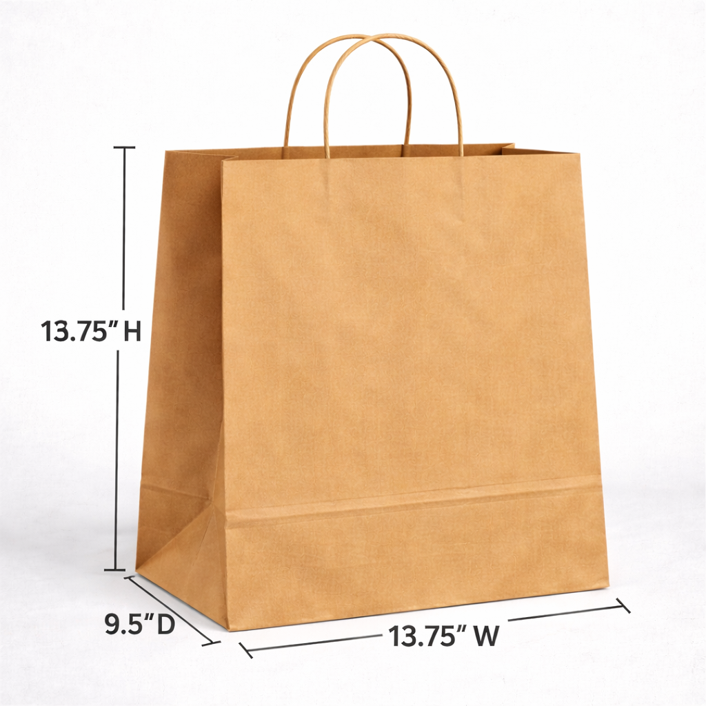 Custom Twisted-handle Paper Bags | 1-Side Print