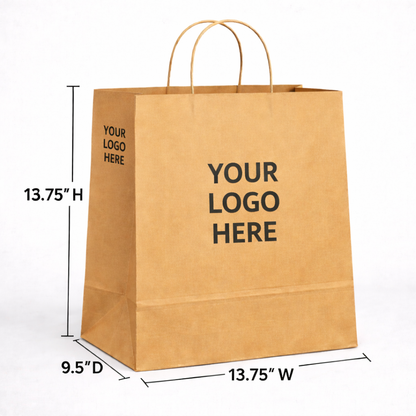 Custom Twisted-handle Paper Bags  | 2-side Print