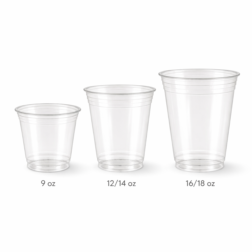 Plain Ultra Clear Plastic Cold Cups
