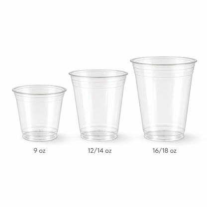 Plain Ultra Clear Plastic Cold Cups