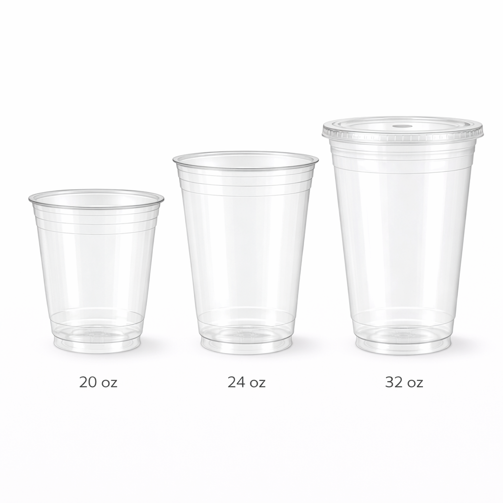 Plain Ultra Clear Plastic Cold Cups