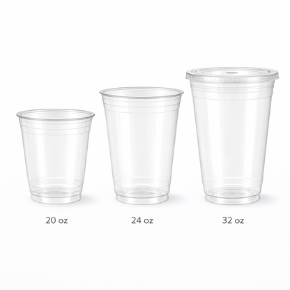 Plain Ultra Clear Plastic Cold Cups